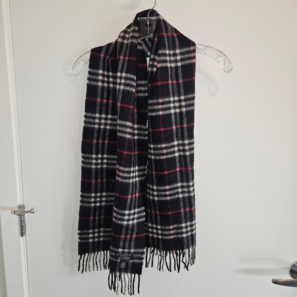 Burberry 100% Cashmere Plaid Fall Scarf - Picture 2 of 5